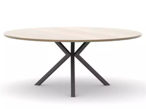 Een Vergadertafel rond Cube 120cm halifax/antraciet koop je bij Supply Mij